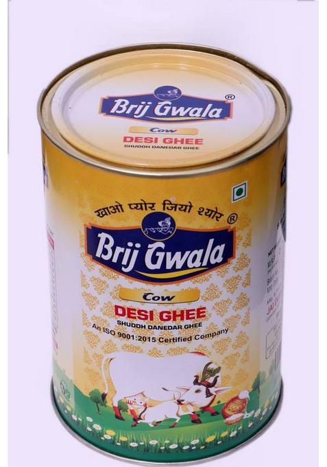 Brij Gwala Ramajan Special Pure Cow Ghee For Better Digestion And Immunity Tin (1 L)