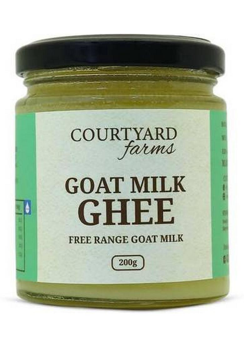 Courtyard Farms Goat Milk Ghee 100% Natural & Pure Glass Bottle (200 G)