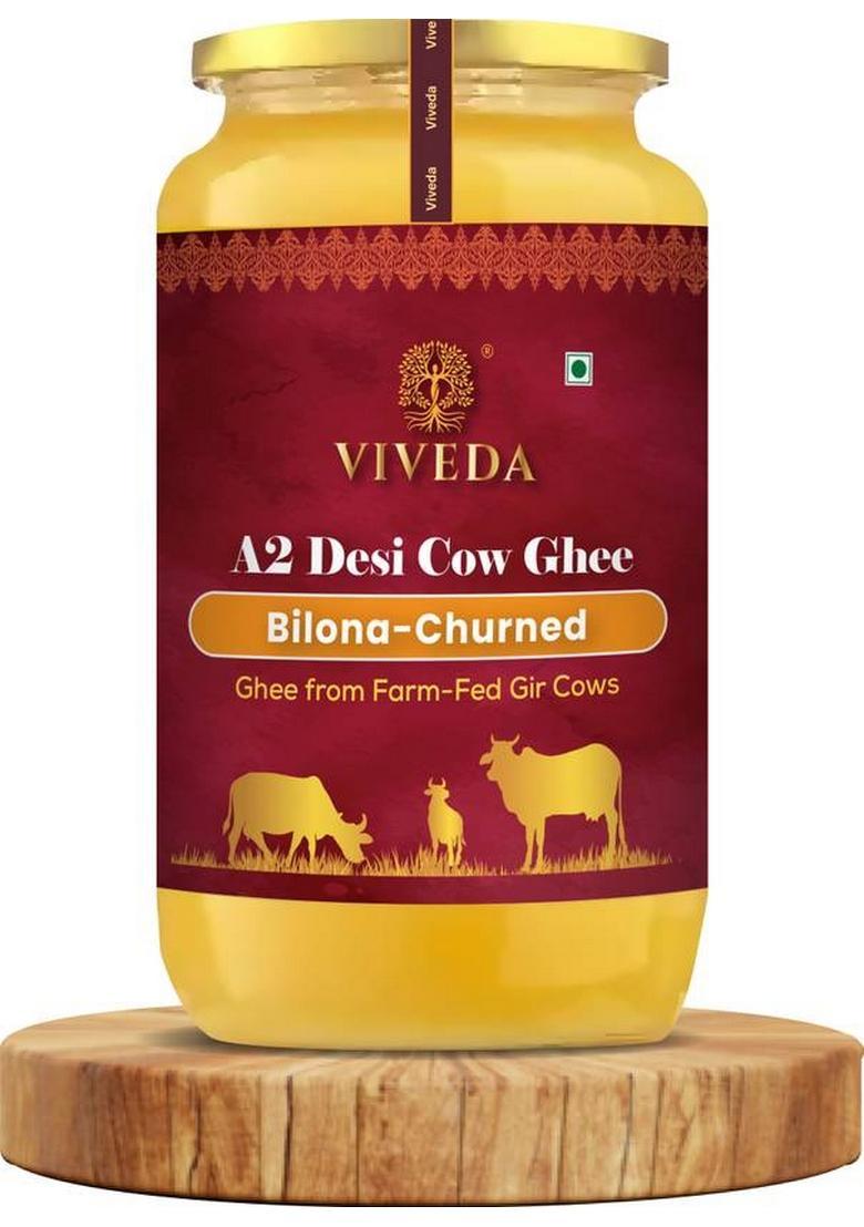 Viveda A2 Desi Cow Ghee Hand-Churned, Traditional Bilona Method, Pure Ghee, Box (500 Ml)