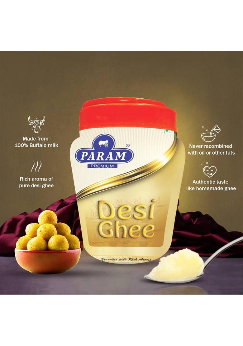 Param Desi Ghee With Rich Aroma, Made From 100% Fresh Milk Tetrapack (200 Ml, Pack Of 2)