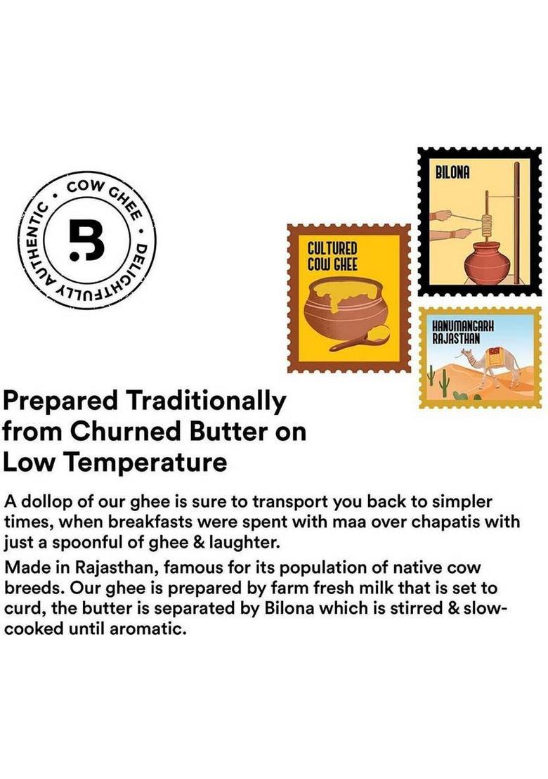 Barosi Cultured Cow Ghee Glass Bottle (1000 Ml)