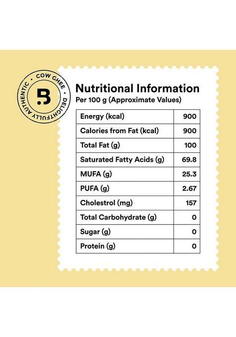 Barosi Cultured Cow Ghee Glass Bottle (1000 Ml)