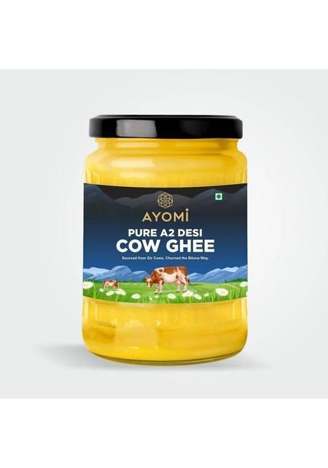 Ayomi Pure Ghee A2 Gir Cow 1L | Vedic Bilona Method Desi Glass Bottle (1 L)