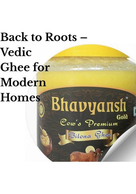Bhavyansh Cow Premium Bilone Ghee Pure For Better Digestion And Immunity Mason Jar (1000 G)
