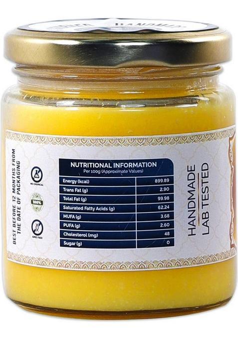 Pure Whites A2 Cow Ghee (Bilona Ghee) 200 Ml Glass Bottle (200 Ml)