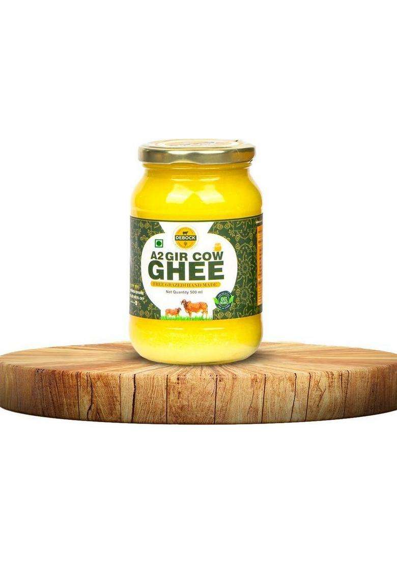 Debock A2 Desi Gir Cow Ghee | Vedic Bilona Method|100% Pure & Natural Mason Jar (500 Ml) - Indya