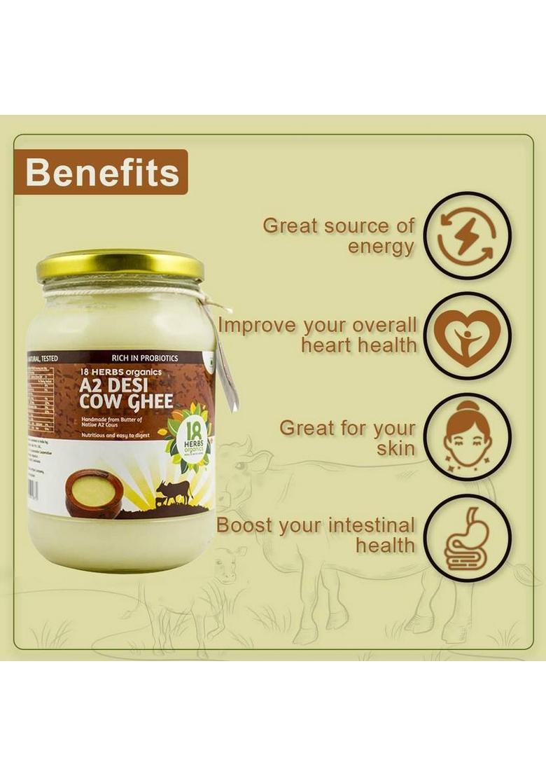 18 Herbs Desi Ghee Glass Bottle (500 Ml)