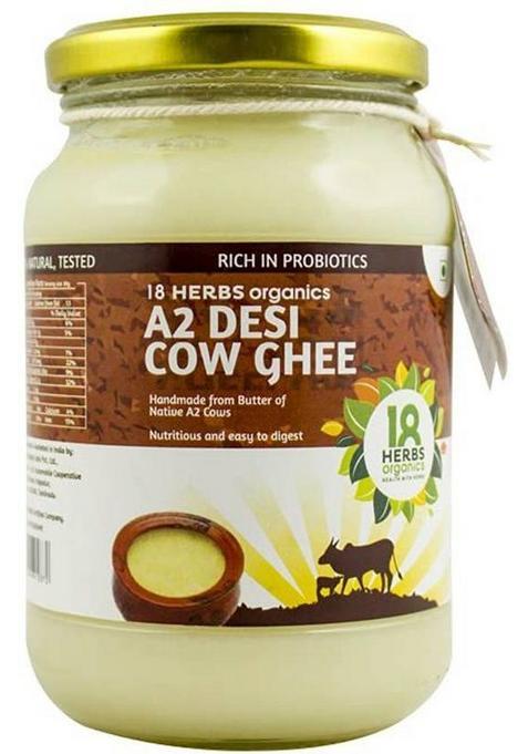 18 Herbs Desi Ghee Glass Bottle (500 Ml)