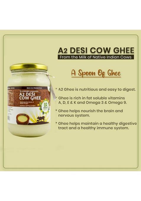 18 Herbs Desi Ghee Glass Bottle (500 Ml)