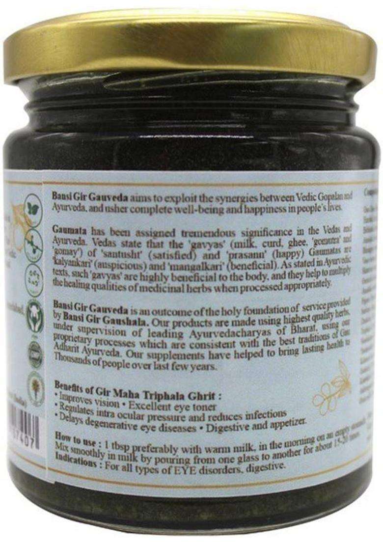Gir Maha Triphala Ghrit Ghee Glass Bottle (190 Ml) - Indya
