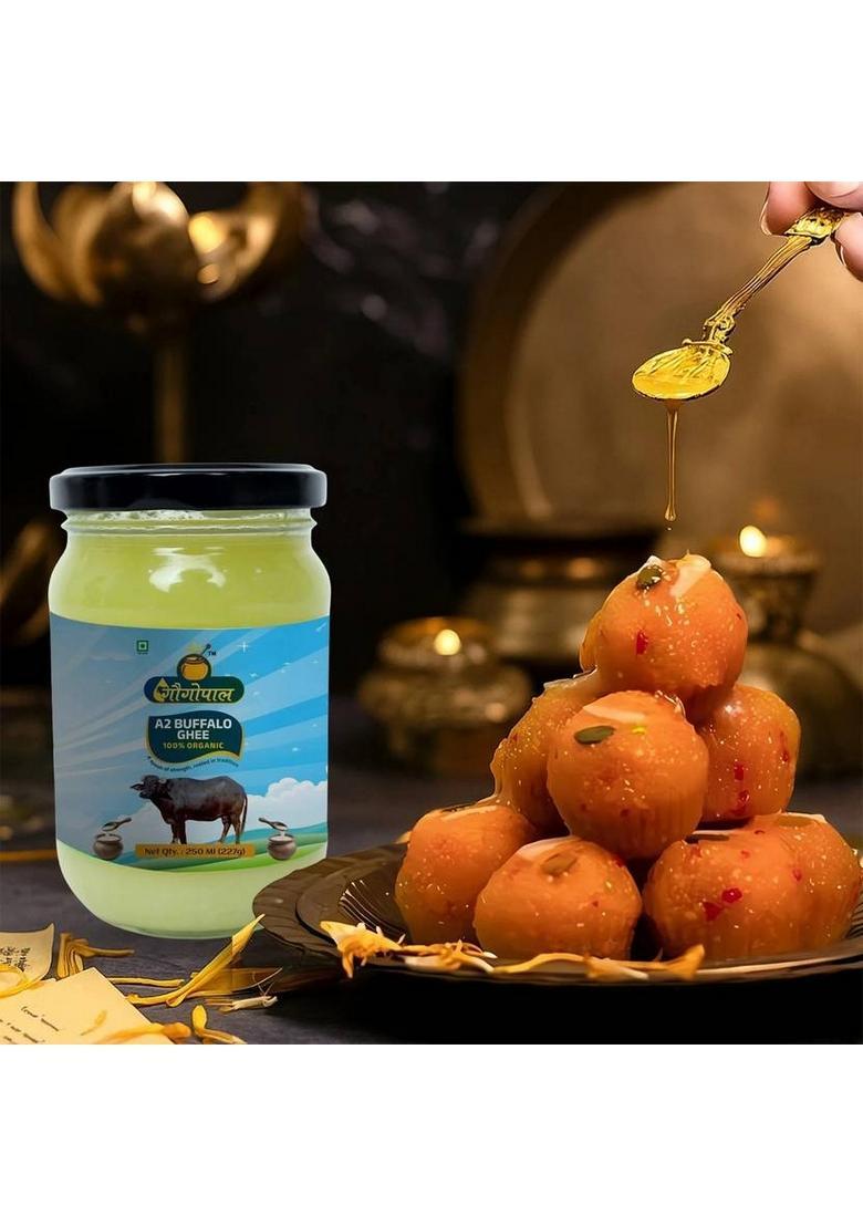 Gaugopal A2 Buffalo Ghee 250 Ml Glass Bottle (250 Ml)