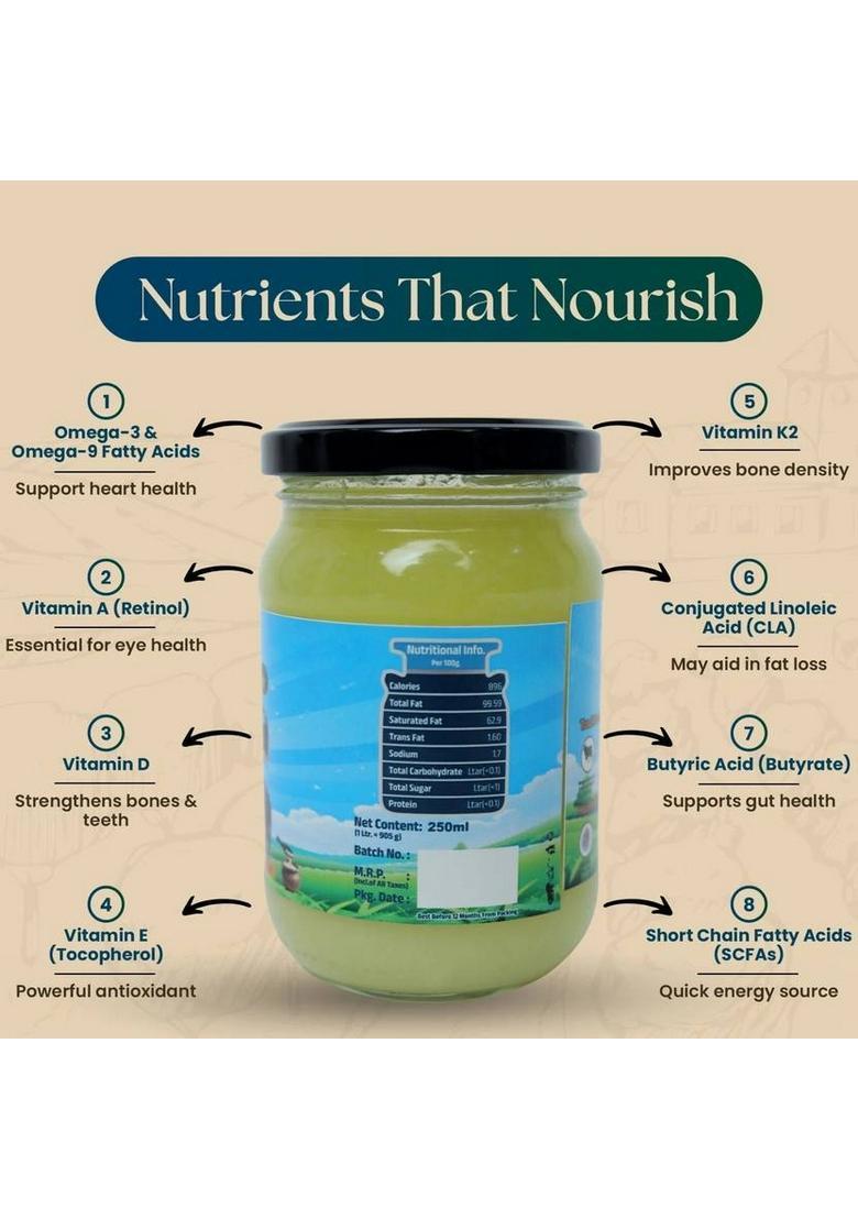 Gaugopal A2 Buffalo Ghee 250 Ml Glass Bottle (250 Ml)