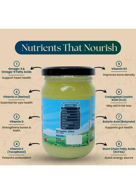 Gaugopal A2 Buffalo Ghee 250 Ml Glass Bottle (250 Ml)