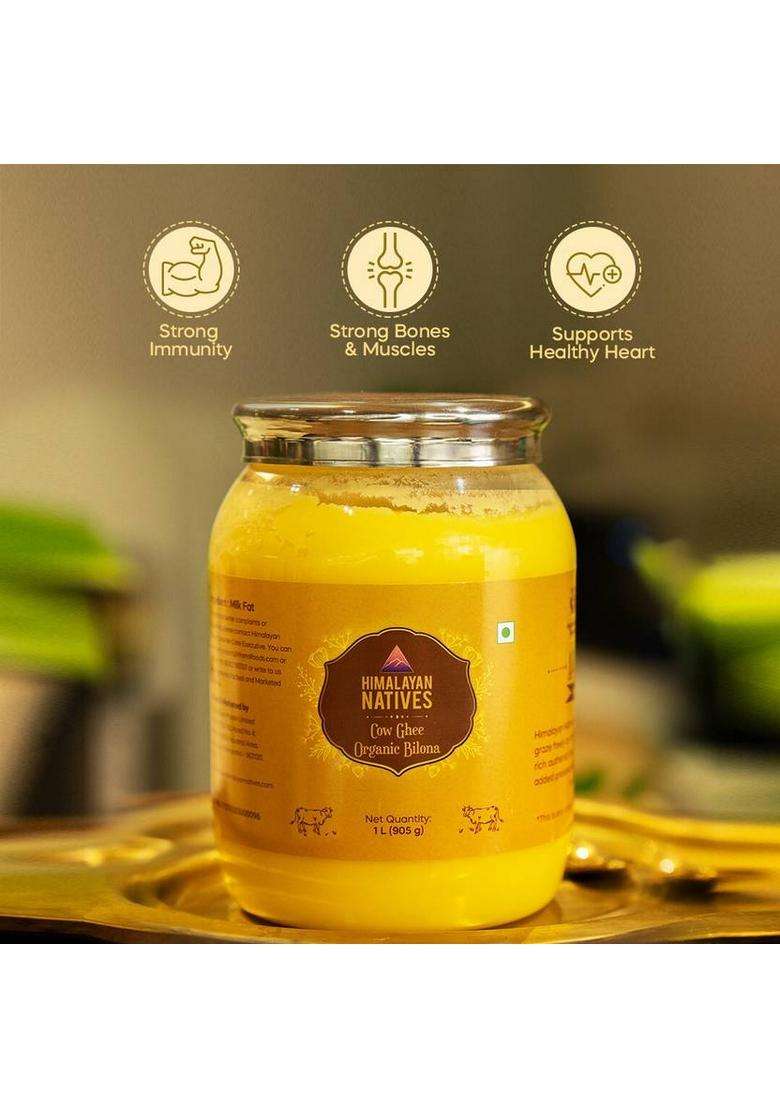 Himalayan Natives Organic Bilona Ghee Plastic Bottle (1 L) - Indya