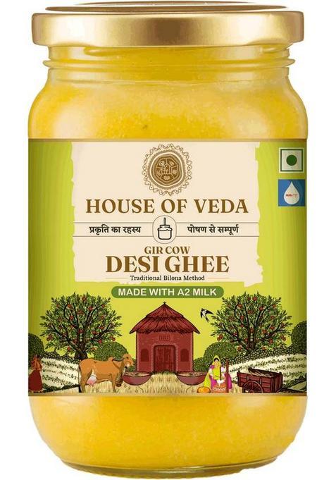 House Of Veda Gir Cow Desi Ghee Glass Bottle (500 G)