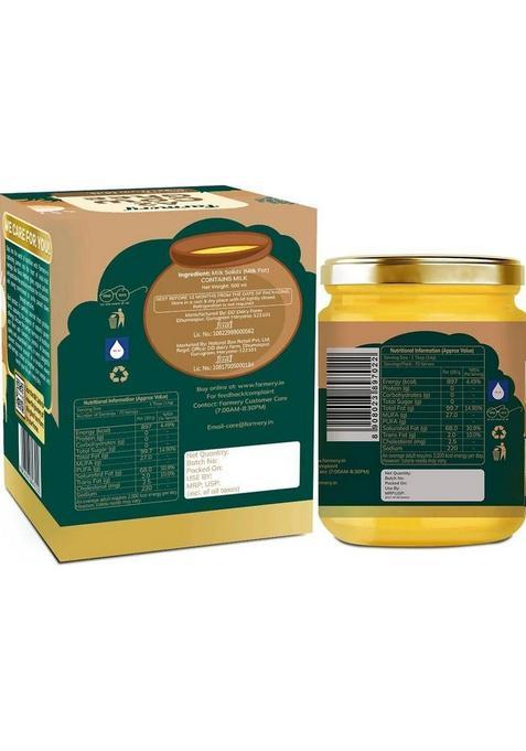 Farmery A2 Cow Ghee |100% Pure | Crafted With Method Mason Jar (1000 G, Pack Of 2)