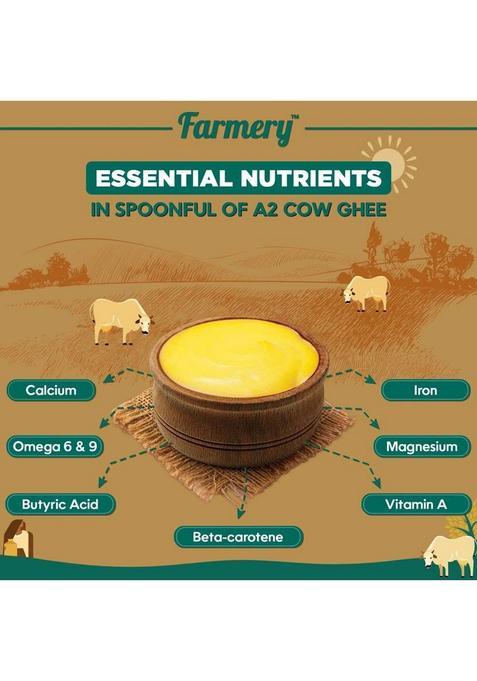 Farmery A2 Cow Ghee |100% Pure | Crafted With Method Mason Jar (1000 G, Pack Of 2)