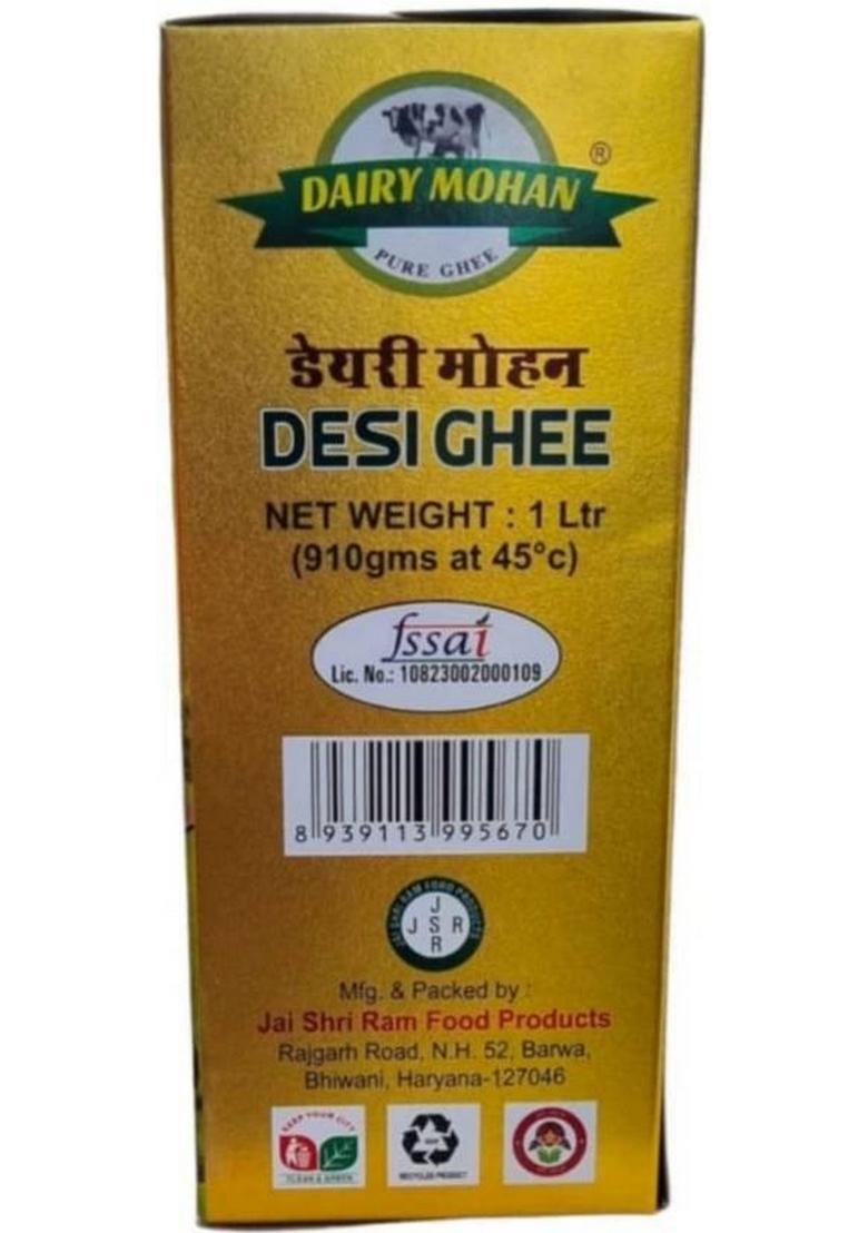 Dairy Mohan Desi Ghee For Better Immunity Digestion Pure Healthy And Natural 1 Ltr Premium Tetrapack (1000 Ml)