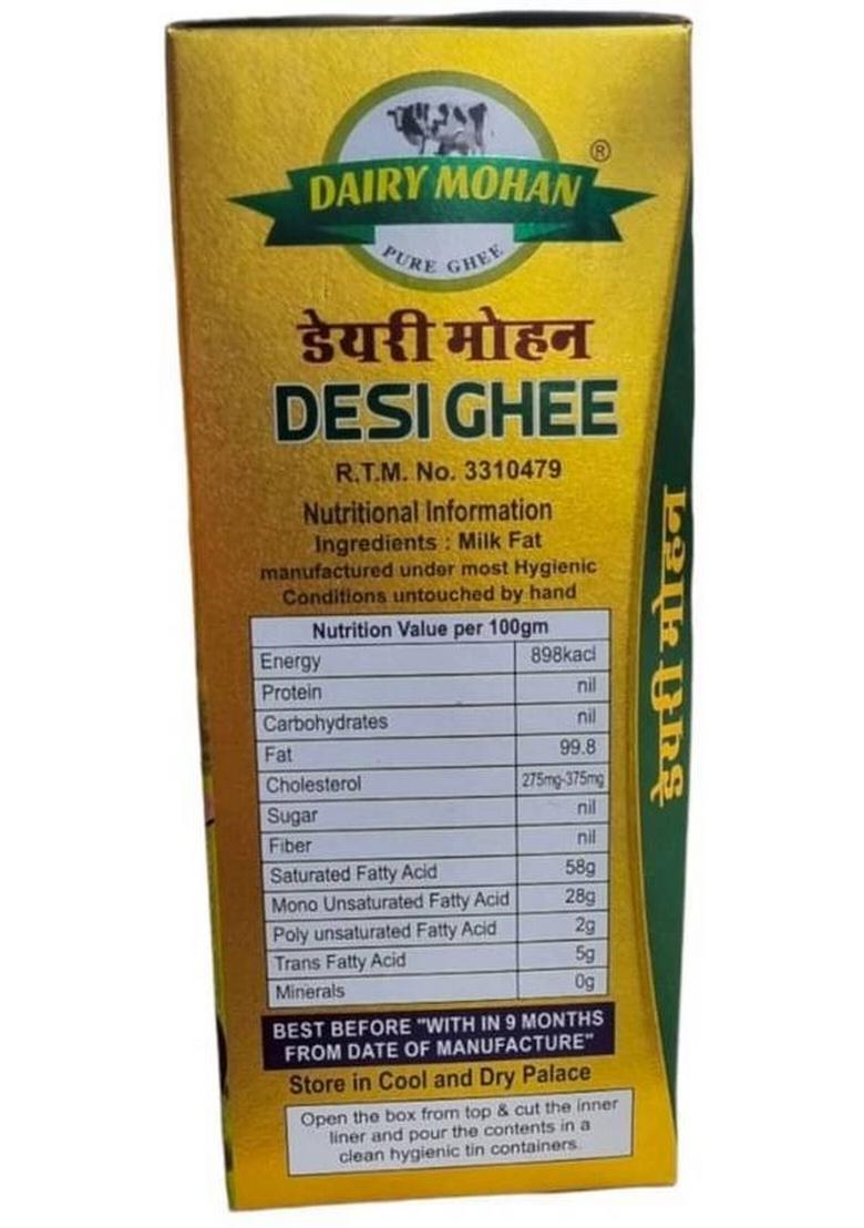 Dairy Mohan Desi Ghee For Better Immunity Digestion Pure Healthy And Natural 1 Ltr Premium Tetrapack (1000 Ml)