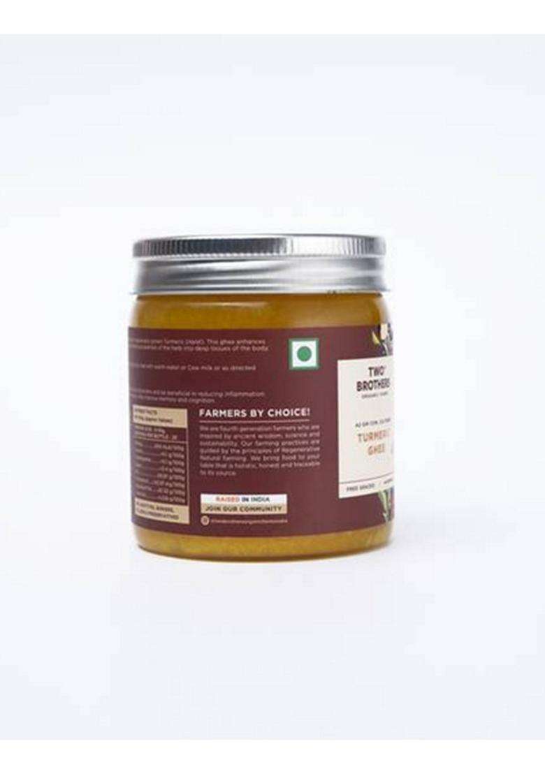Two Brothers Organic Farms Turmeric Ghee Glass Bottle (250 Ml) - Indya