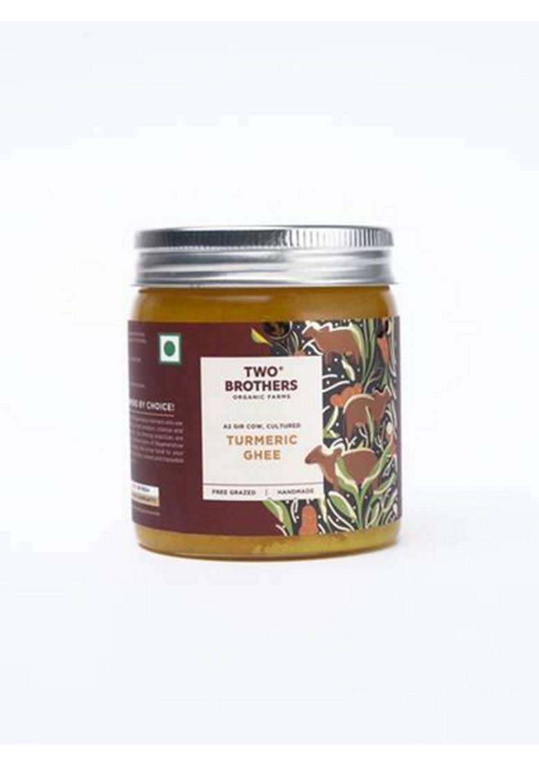 Two Brothers Organic Farms Turmeric Ghee Glass Bottle (250 Ml) - Indya