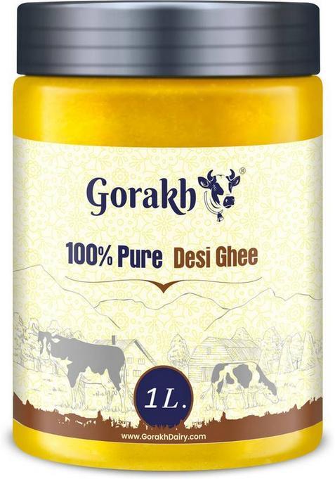 Gorakh 100% Pure Desi Ghee Plastic Bottle (1 L)