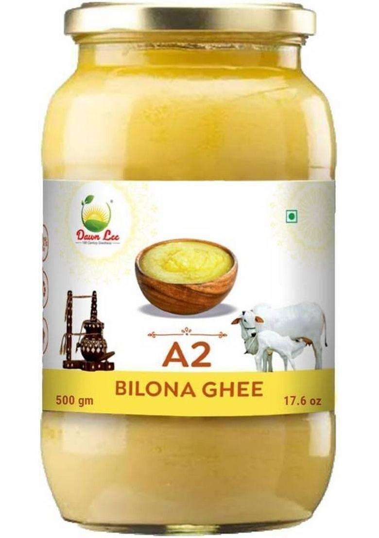 Dawn Lee A2 Bilona Ghee Healthy Deshi Gir Cow Curd Desi ?? Hawan Clarified Butter Ney Tup Glass Bottle (500 Ml) - Indya