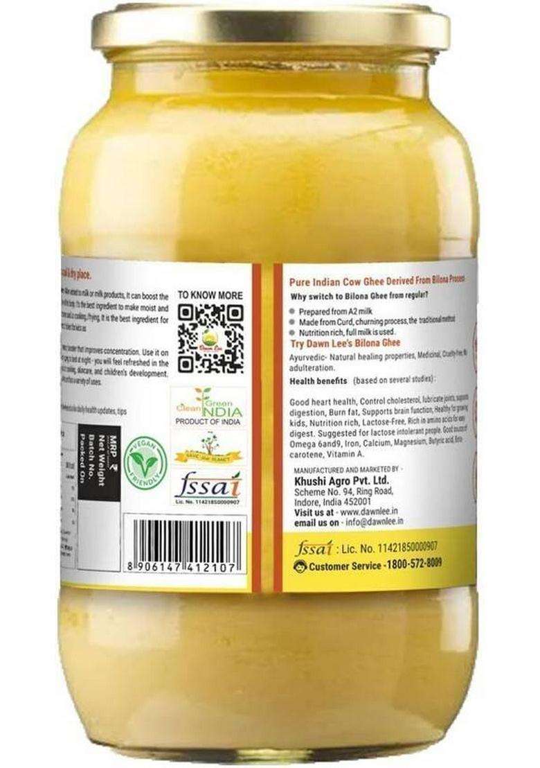 Dawn Lee A2 Bilona Ghee Healthy Deshi Gir Cow Curd Desi ?? Hawan Clarified Butter Ney Tup Glass Bottle (500 Ml) - Indya