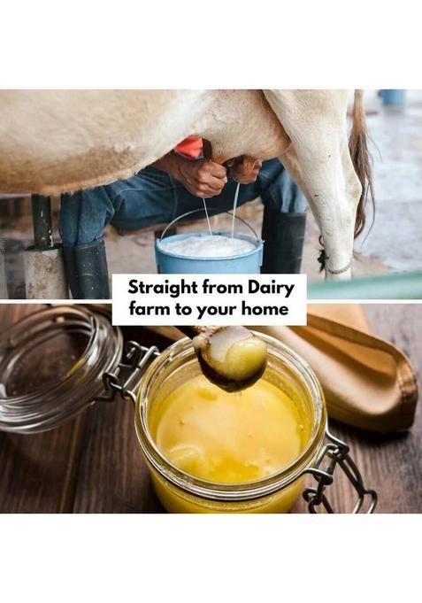 Healthy Roots 100% Pure A2 Desi Ghee 500Ml Traditional Method Mason Jar (500 G)