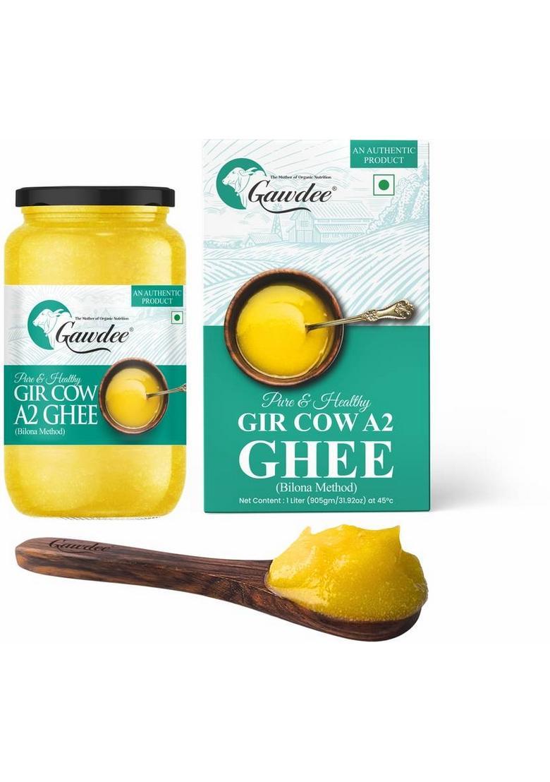 Gawdee Gir Cow Premium A2 |Method Ghee|No Adulteration Ghee Glass Bottle (1 L)