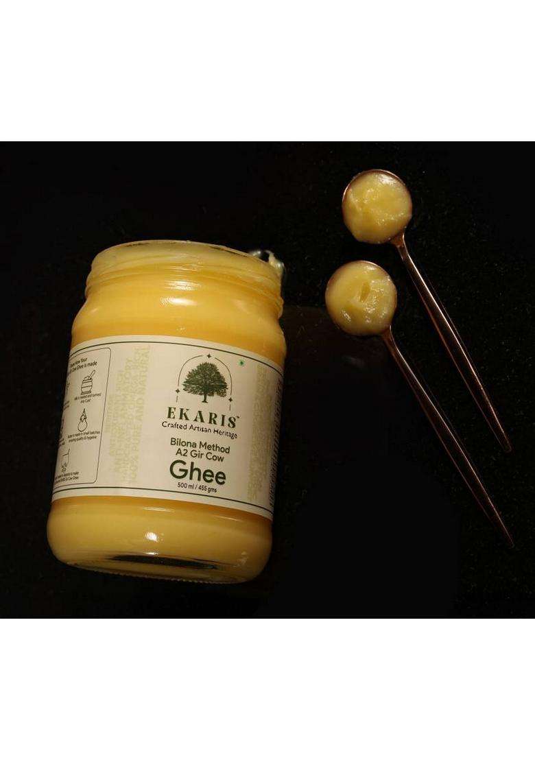 Ekaris A2 Gir Ghee Bilona Method Glass Bottle (250 Ml) - Indya