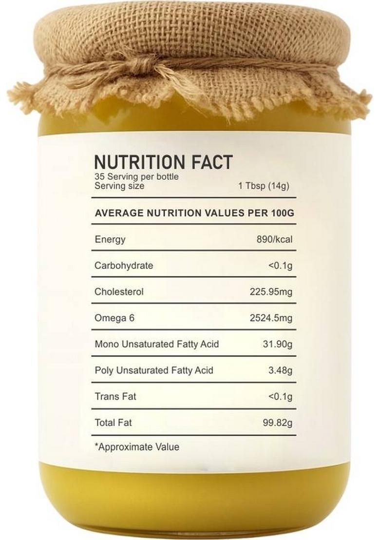 Shalya Vedam A2 Cow Ghee, Traditional Bilona Method, Pure, Natural And Healthy Ghee Glass Bottle (500 Ml)