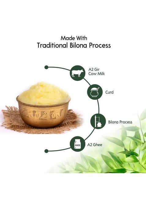 Shalya Vedam A2 Cow Ghee, Traditional Bilona Method, Pure, Natural And Healthy Ghee Glass Bottle (500 Ml)