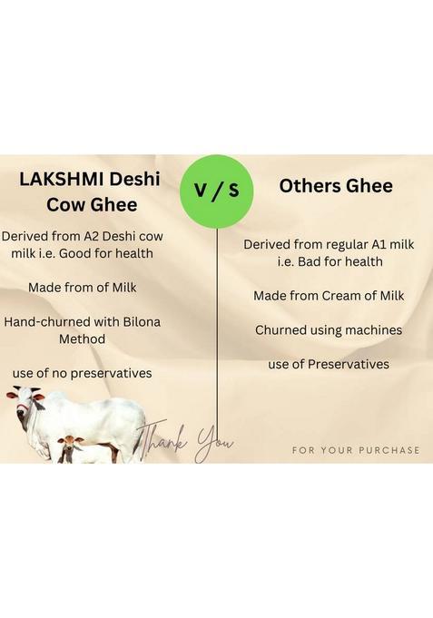 Lakshmi Product'S Cow'S Ghee Organic 1 Litre Pure & Natural Mason Jar (1 L)