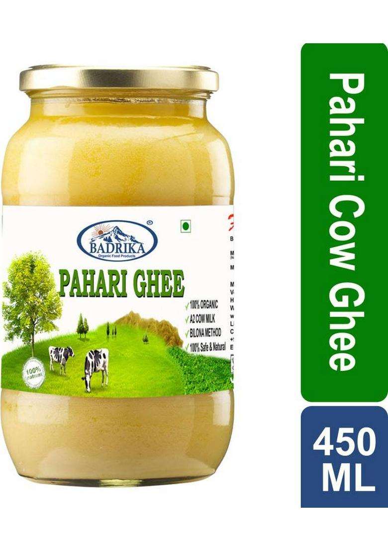 Badrika A2 Ghee Made From Himalayan Badri Cow Milk By Traditional Bilona Method Glass Bottle (900 Ml, Pack Of 2) - Indya