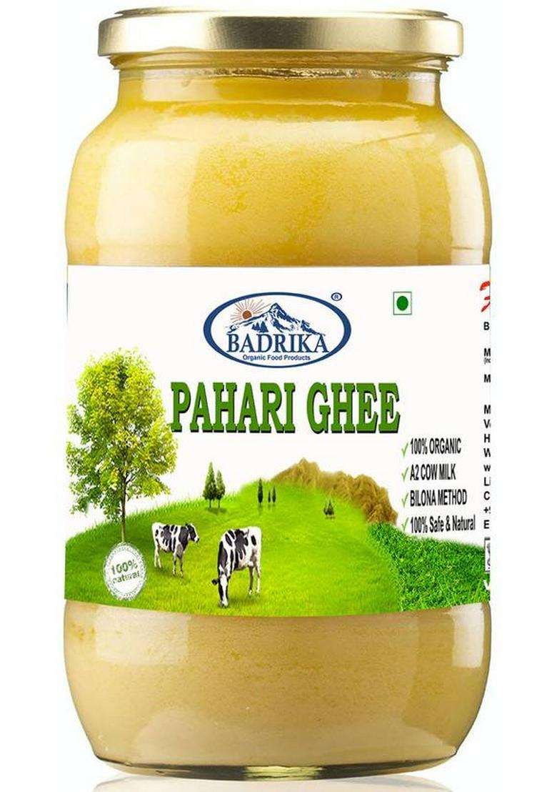 Badrika A2 Ghee Made From Himalayan Badri Cow Milk By Traditional Bilona Method Glass Bottle (900 Ml, Pack Of 2) - Indya