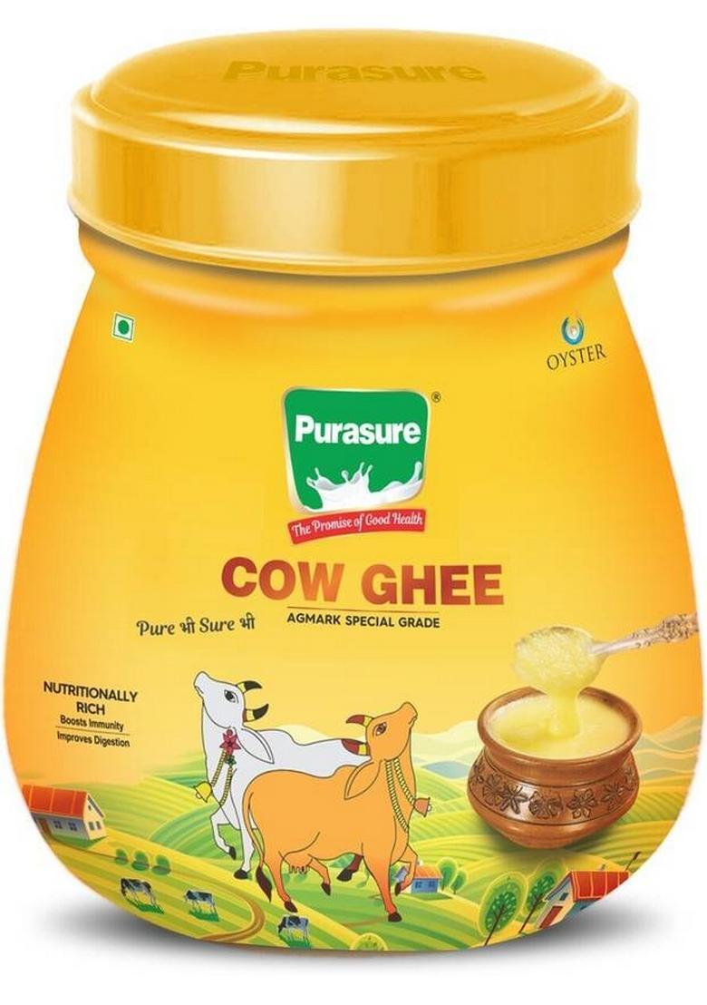 Purasure Pure Cow Ghee Plastic Bottle (500 Ml)