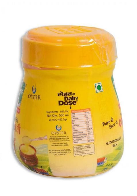 Purasure Pure Cow Ghee Plastic Bottle (500 Ml)
