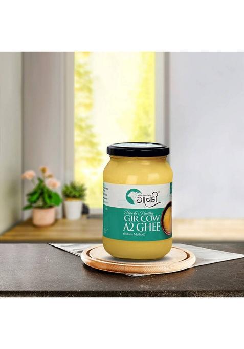 Gawdee Gir Cow Premium A2 |Grassfed, Cultured|Traditional Ghee Glass Bottle (500 Ml)