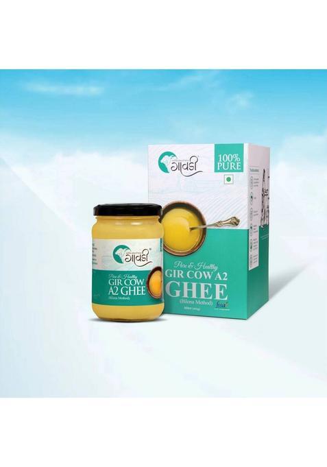 Gawdee Gir Cow Premium A2 |Grassfed, Cultured|Traditional Ghee Glass Bottle (500 Ml)