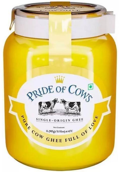 Pride Of Cows Single Origin Cow Ghee- Pure And Natural Desi Ghee, Rich Aromatic Ghee Plastic Bottle (1000 Ml)