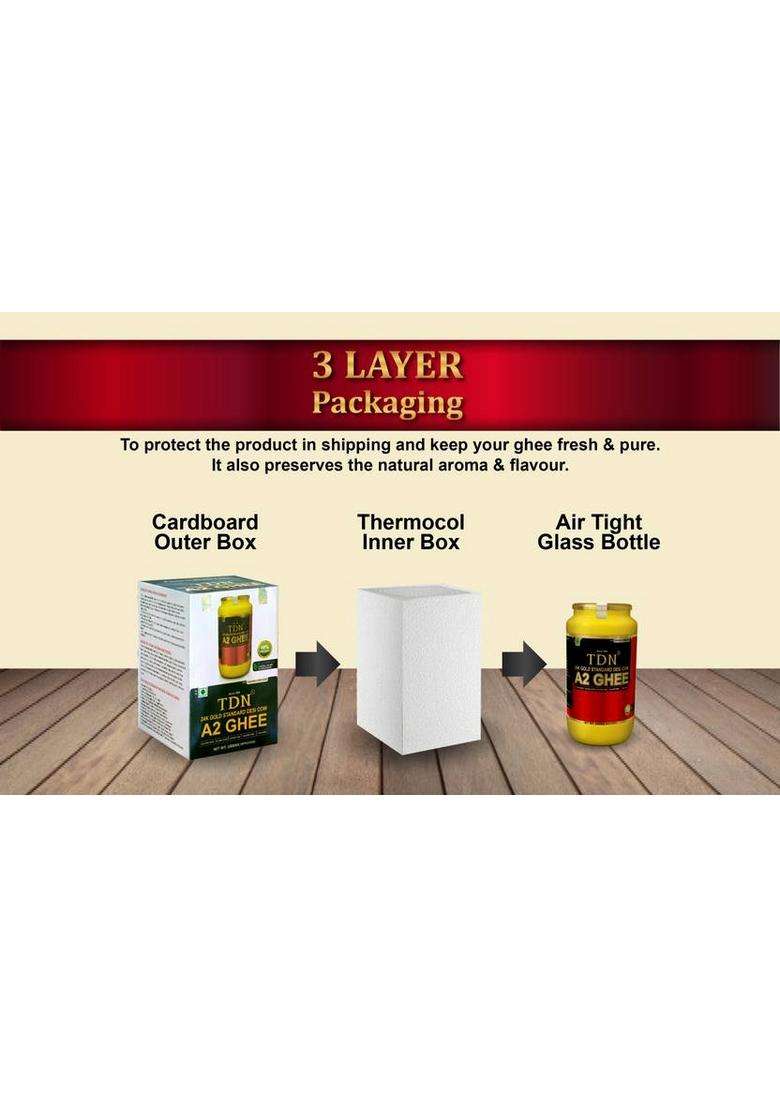 Tdn A2 Ghee 1 Kg|A2 Desi Ghee|Ghee Liter|A2 Ghee|Bilona Cow Litre|A2 Glass Bottle (1 L, Pack Of 4) - Indya