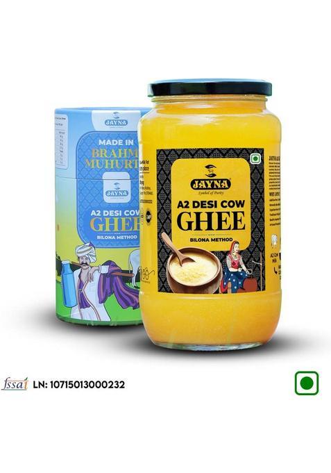 Jayna Organic Desi A2 Cow Ghee Glass Bottle (500 G)