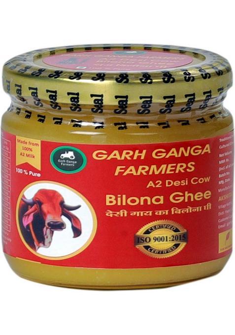 Garh Ganga Farmers Cow Bilona Ghee |100% Pure |Traditional Indian | For Cooking And Health Glass Bottle (250 Ml)