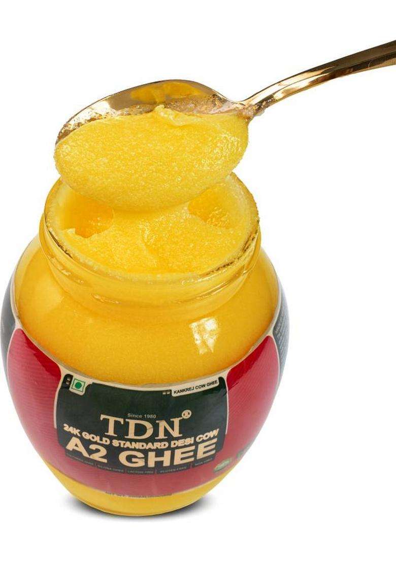 Tdn A2 Ghee 500Ml|Desi Cow Bilona A2|Pure 500 Ml|Organic Glass Bottle (500 Ml, Pack Of 2) - Indya