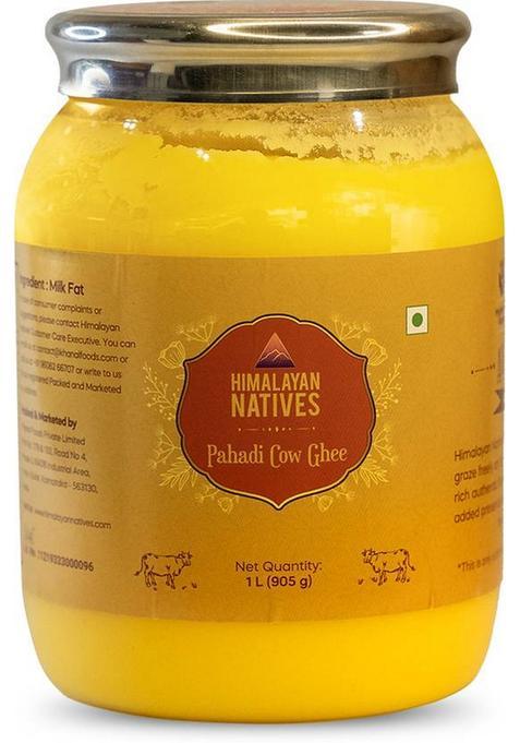 Himalayan Natives 100% Natural Pahadi Cow Ghee Plastic Bottle (1 L)