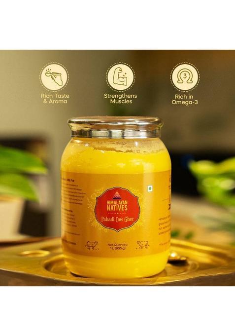 Himalayan Natives 100% Natural Pahadi Cow Ghee Plastic Bottle (1 L)