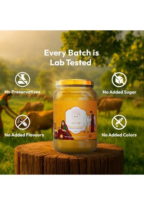 Love Of Gir A2 Desi Cow Ghee 100% Pure & Natural | Traditional Bilona For Health Glass Bottle (1 L)