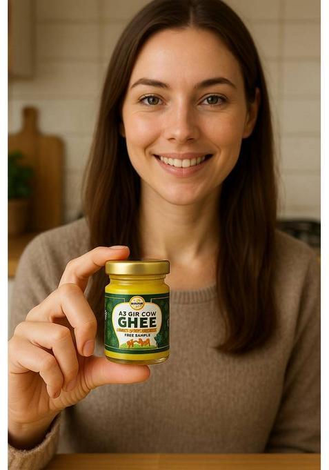 Debock Organic Farm A2 Gir Cow Ghee Free Grazed, Hand Made Glass Bottle (25 G)