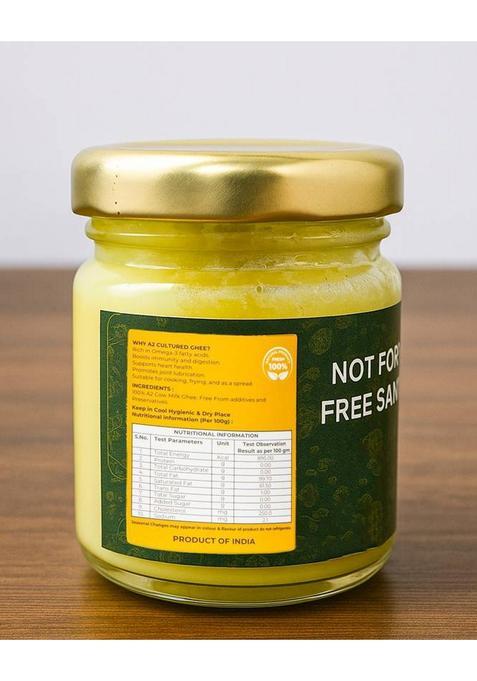 Debock Organic Farm A2 Gir Cow Ghee Free Grazed, Hand Made Glass Bottle (25 G)